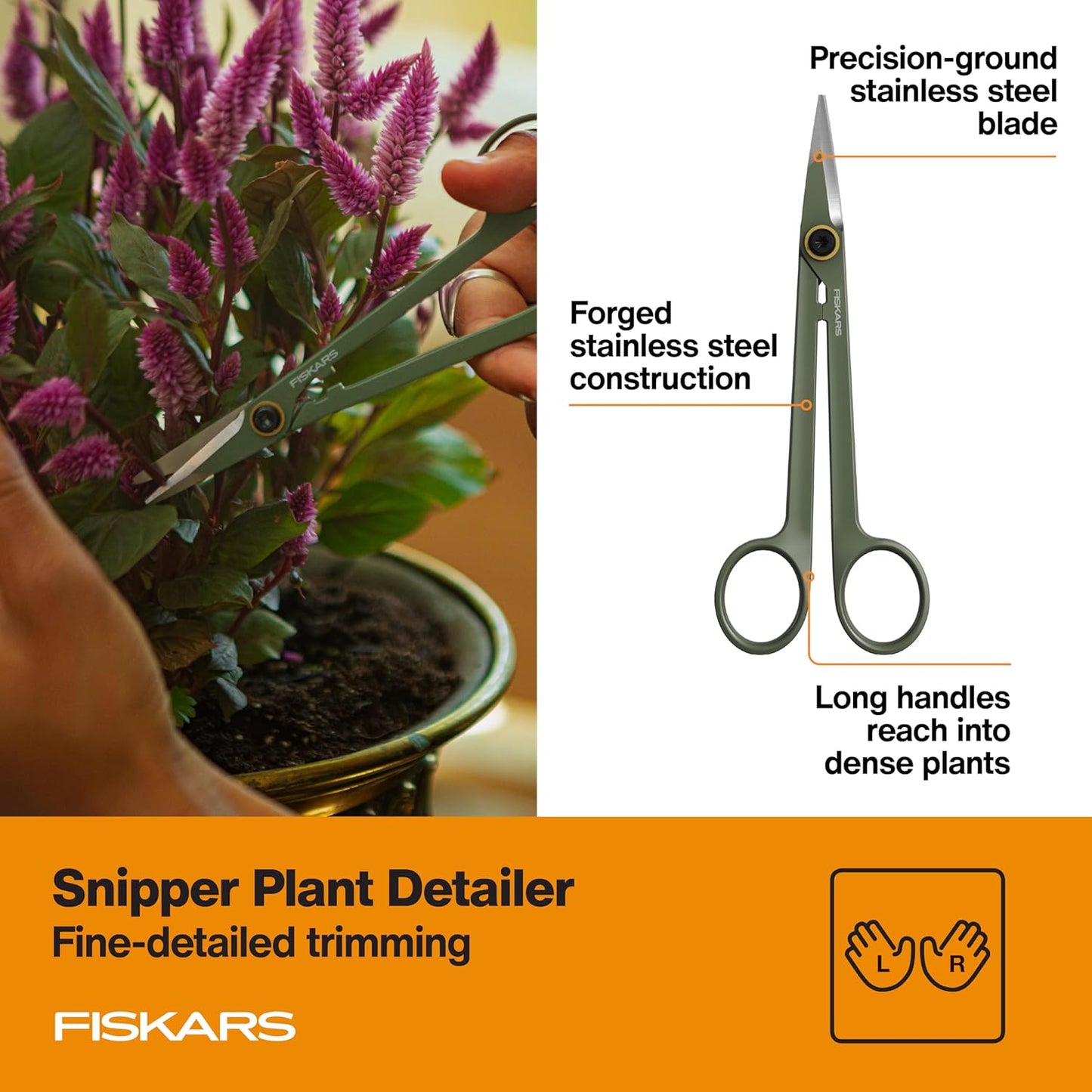 Fiskars Indoor Plant Care 3-Piece Set, Precision Gardening Tools with 