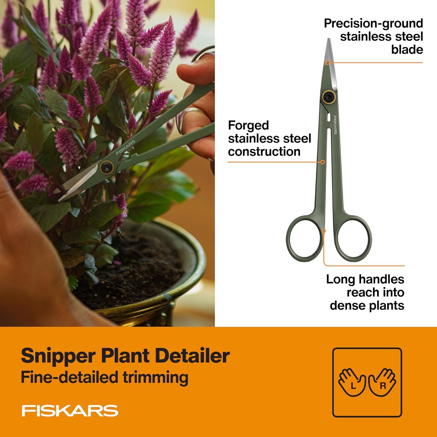 Fiskars Indoor Plant Care 3-Piece Set, Precision Gardening Tools with 