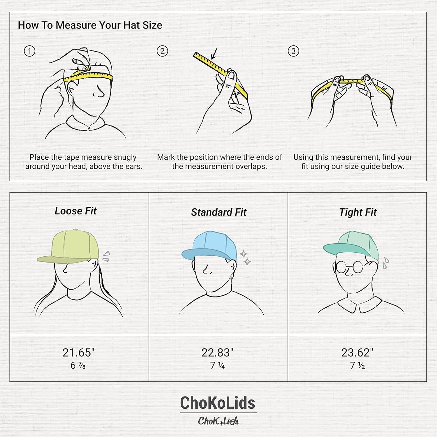 CHOK.LIDS Flat Bill Visor Classic Snapback Hat Blank Adjustable Brim H