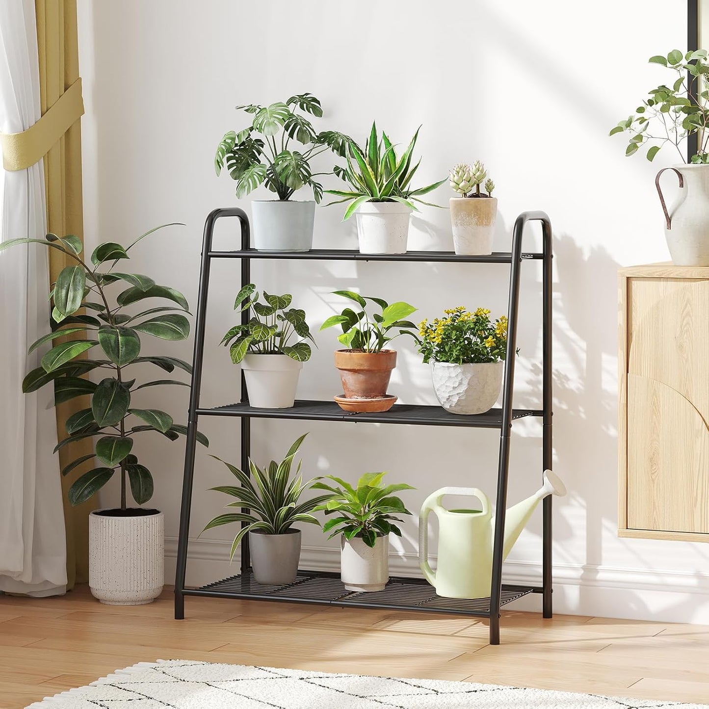 Metal Plant Stand Indoor Outdoor for Multiple Plants,3 Tier Plant Shel