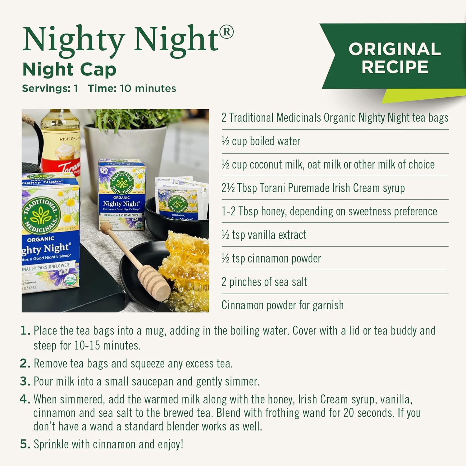 Traditional Medicinals Organic Nighty Night Extra Tea With Valerian Ro