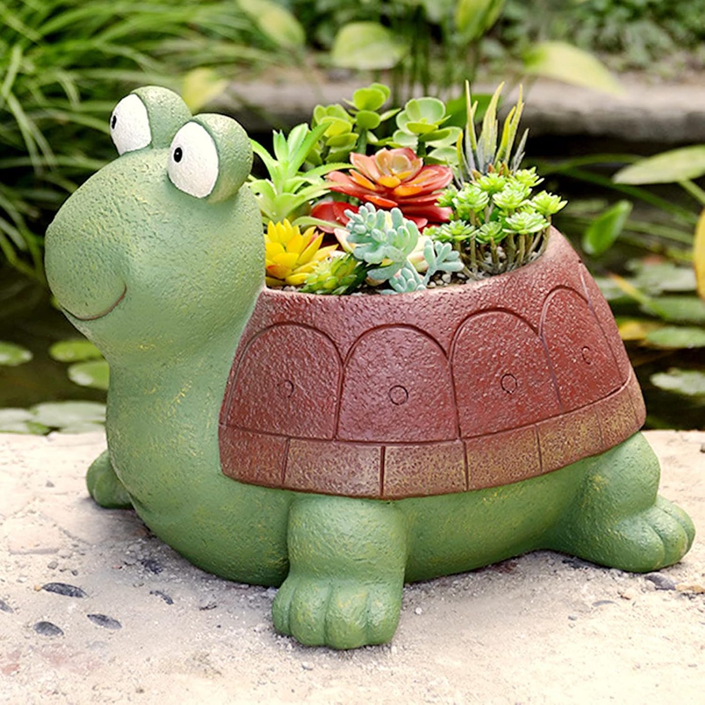 awcnilacav Tortoise Plant Pot Silicone Mold for Succulent Resin Animal Plant Flower Pot Mould Turtle Garden Figurines Outdoor Decor succulent planter mold silicone