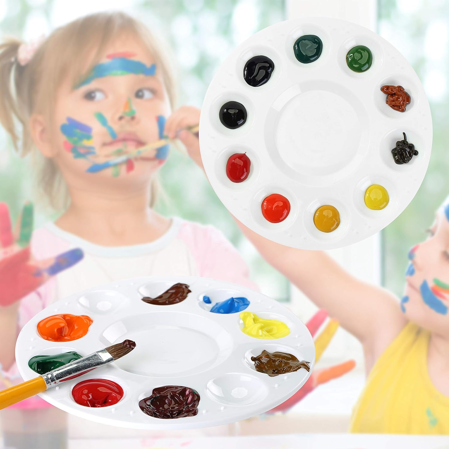 Mr. Pen- 4 Pack Paint Tray Palettes, Kids' Plastic Paint Holder, Trays