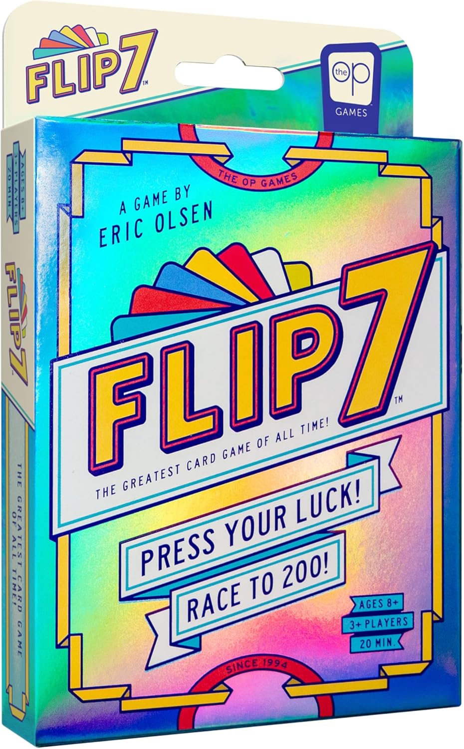 USAOPOLY Flip 7, The Ultimate Blend of Press Your Luck & Strategy, Fas