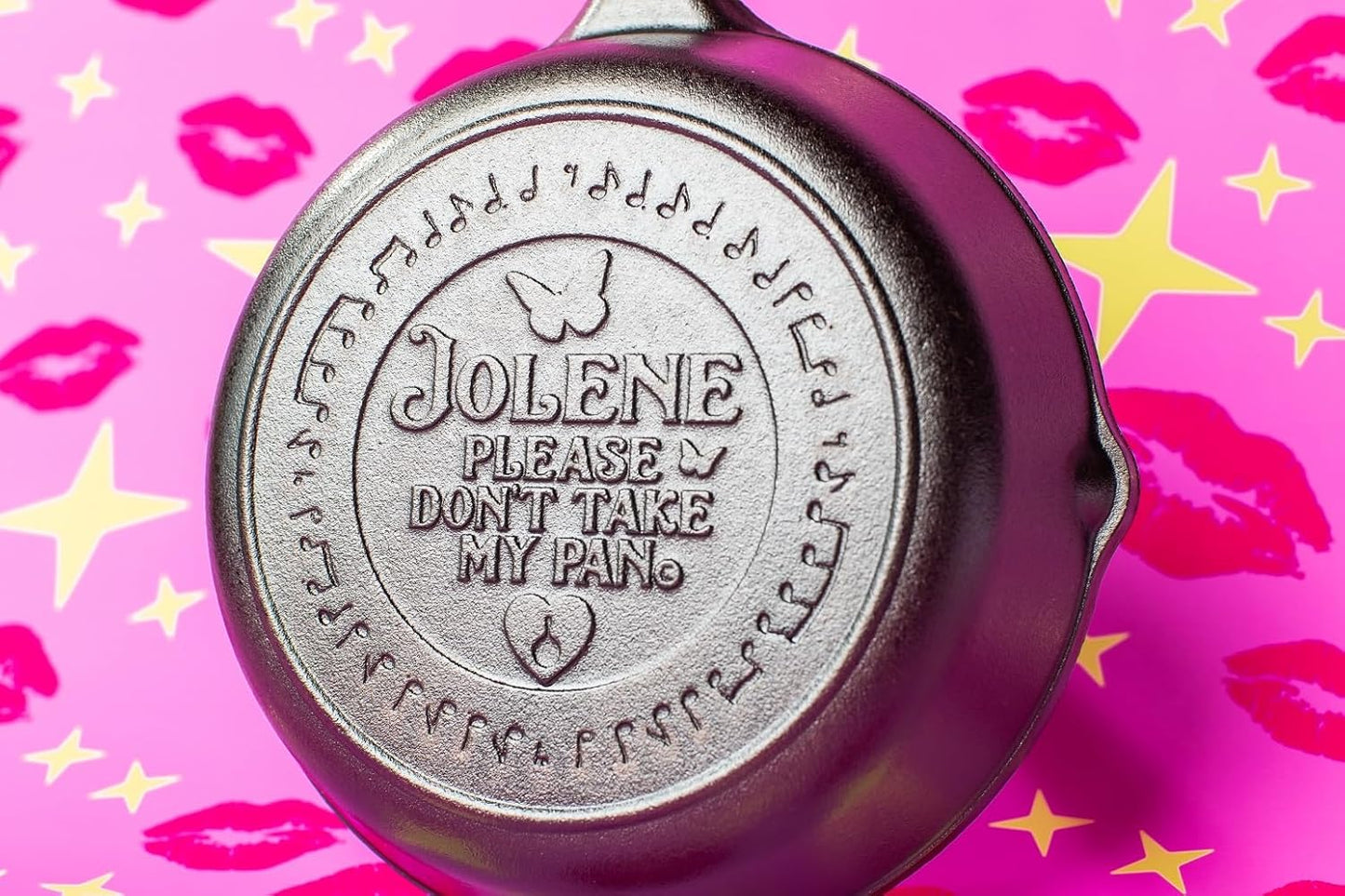 Lodge 8 Inch Dolly Parton Pre-Seasoned Cast Iron Stamped Skillet - Sig
