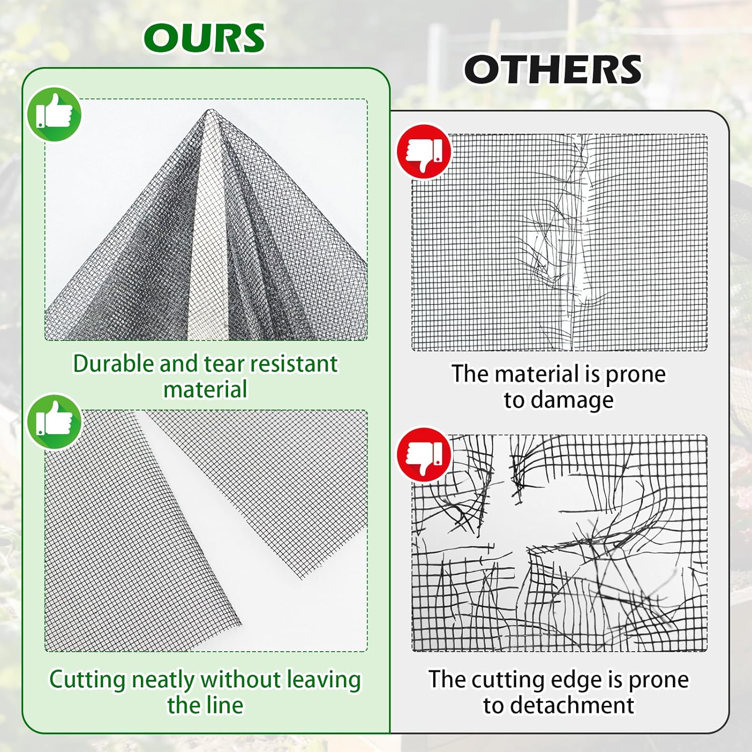 Stronger Garden Mesh Netting for Plants Vegetables Fruits Flowers - 10