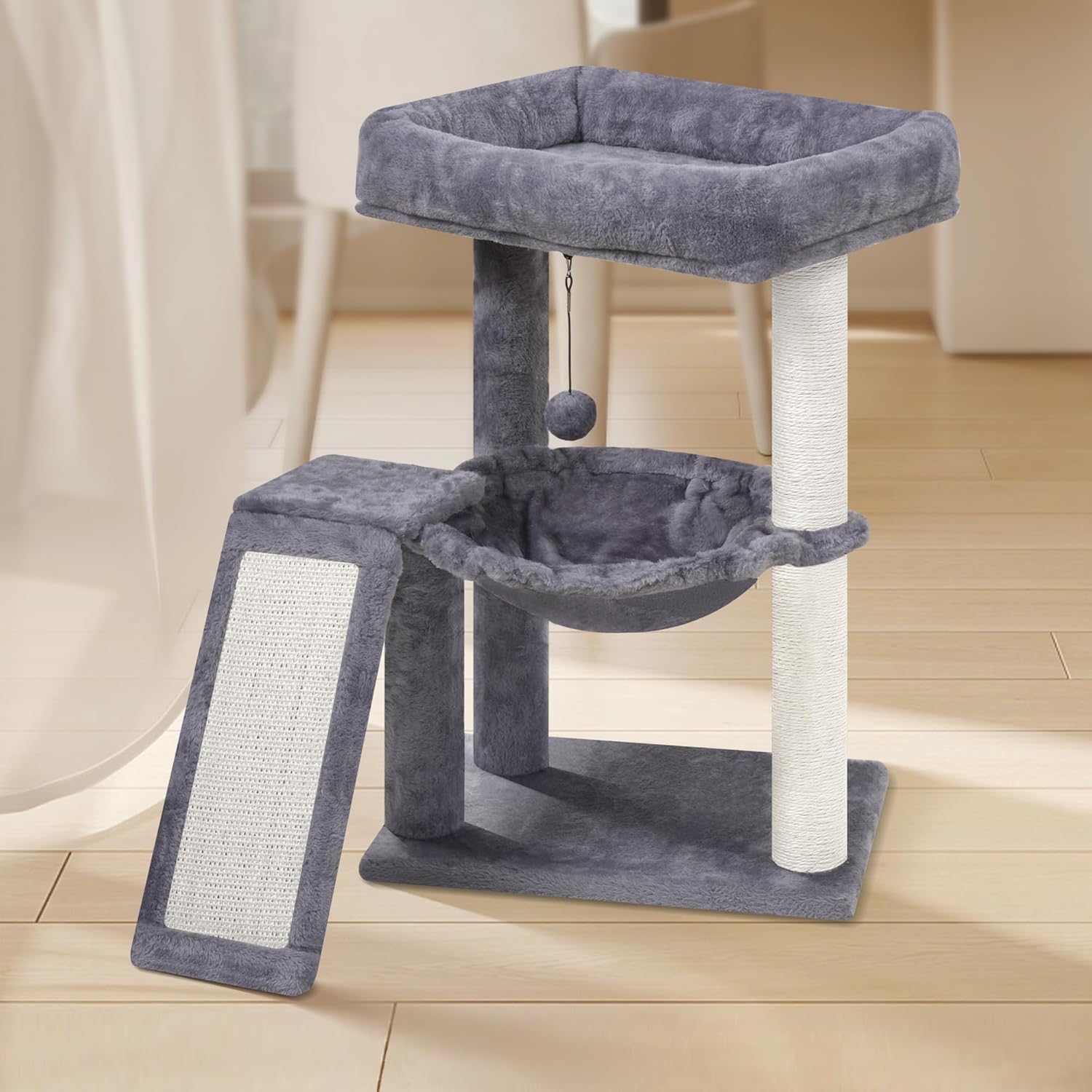 YOUPET Cat Tree with Cat Scratching Post for Indoor Cats, Cat Tower wi