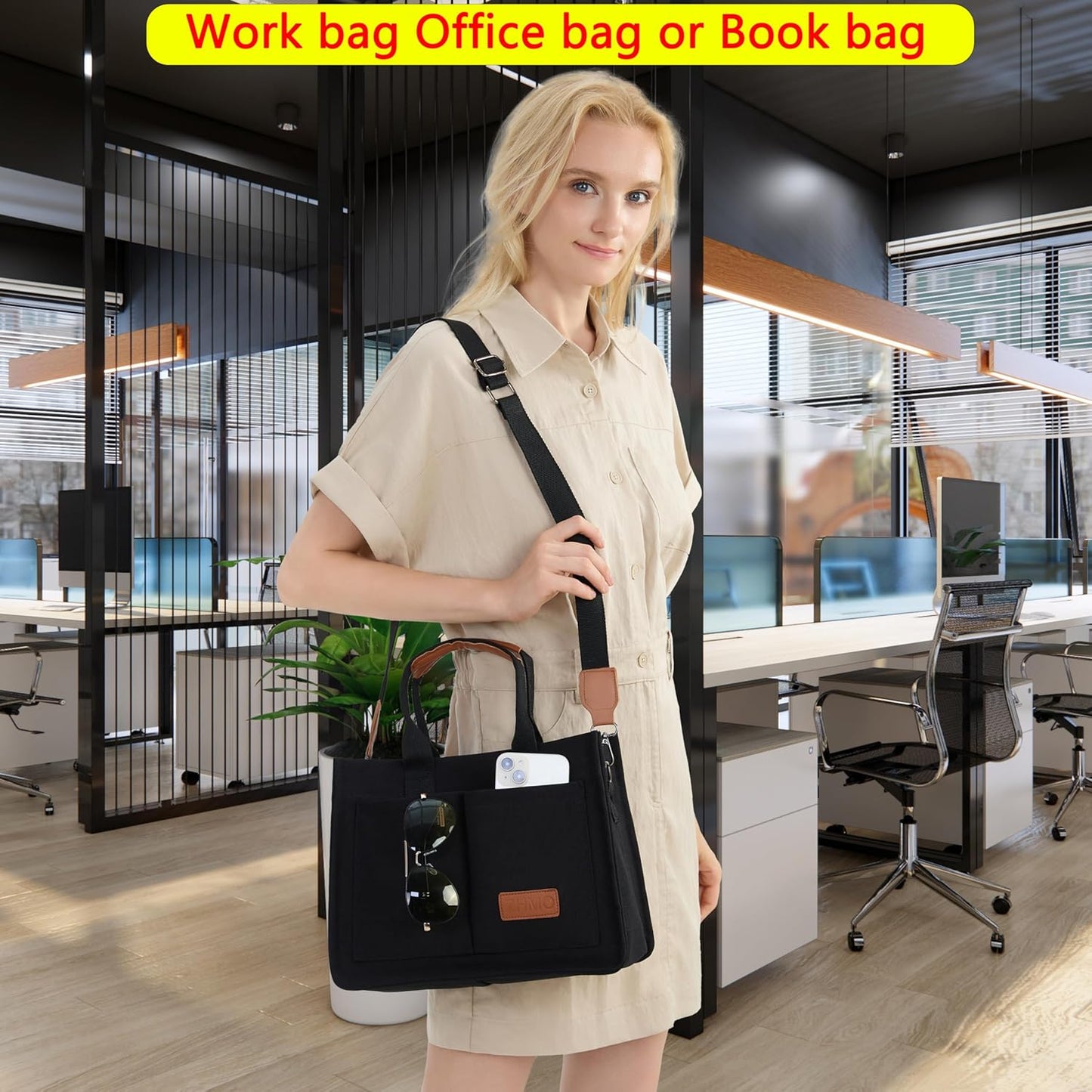 Canvas Tote Bag for Women,Women's Bags Crossbody Bags Work Laptop Tote