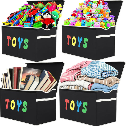Toy Box Chest, Collapsible Sturdy Storage Bins with Lids, Extra Large 