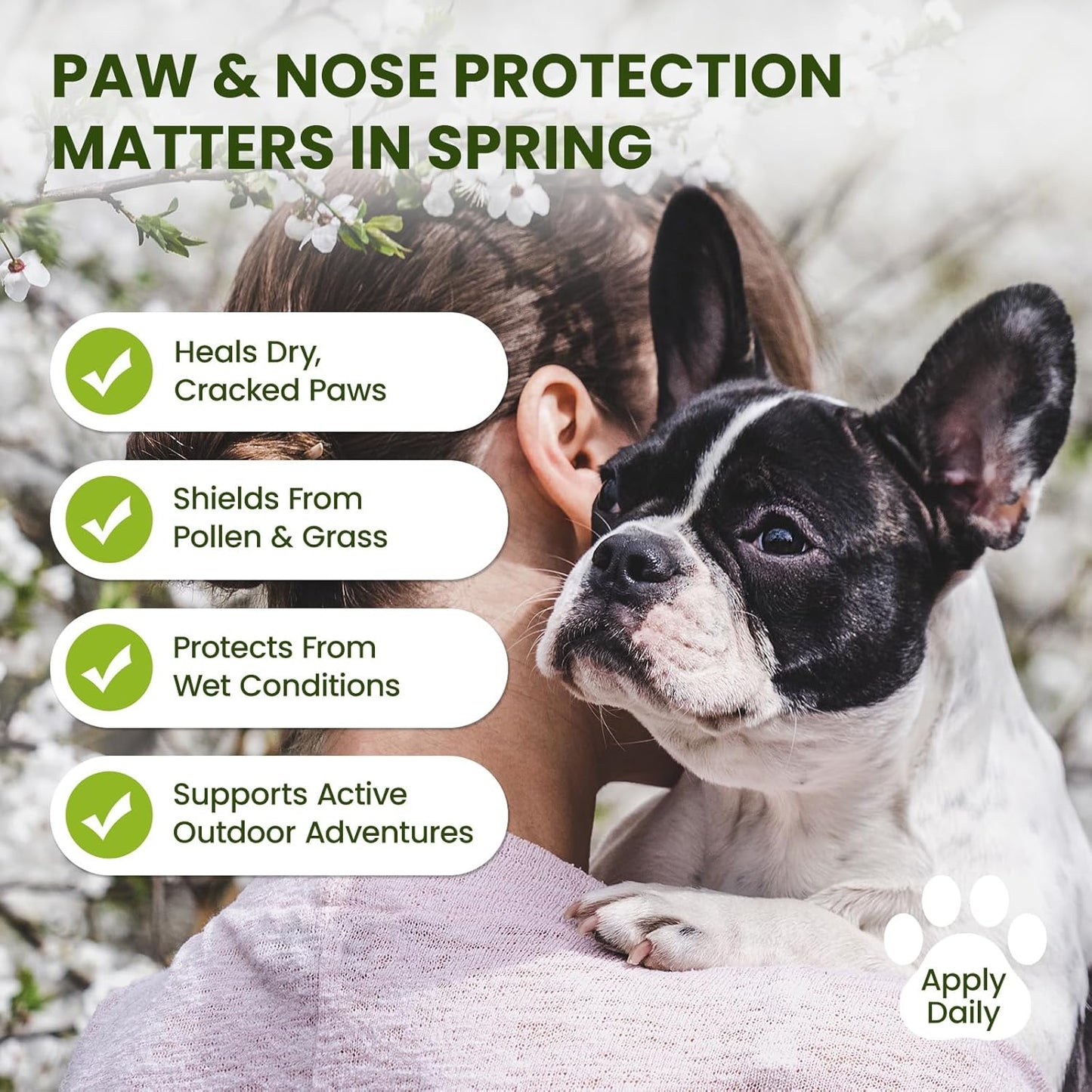 Lick-Safe Dog Paw & Nose Balm with Coconut Oil | All-Natural Moisturiz
