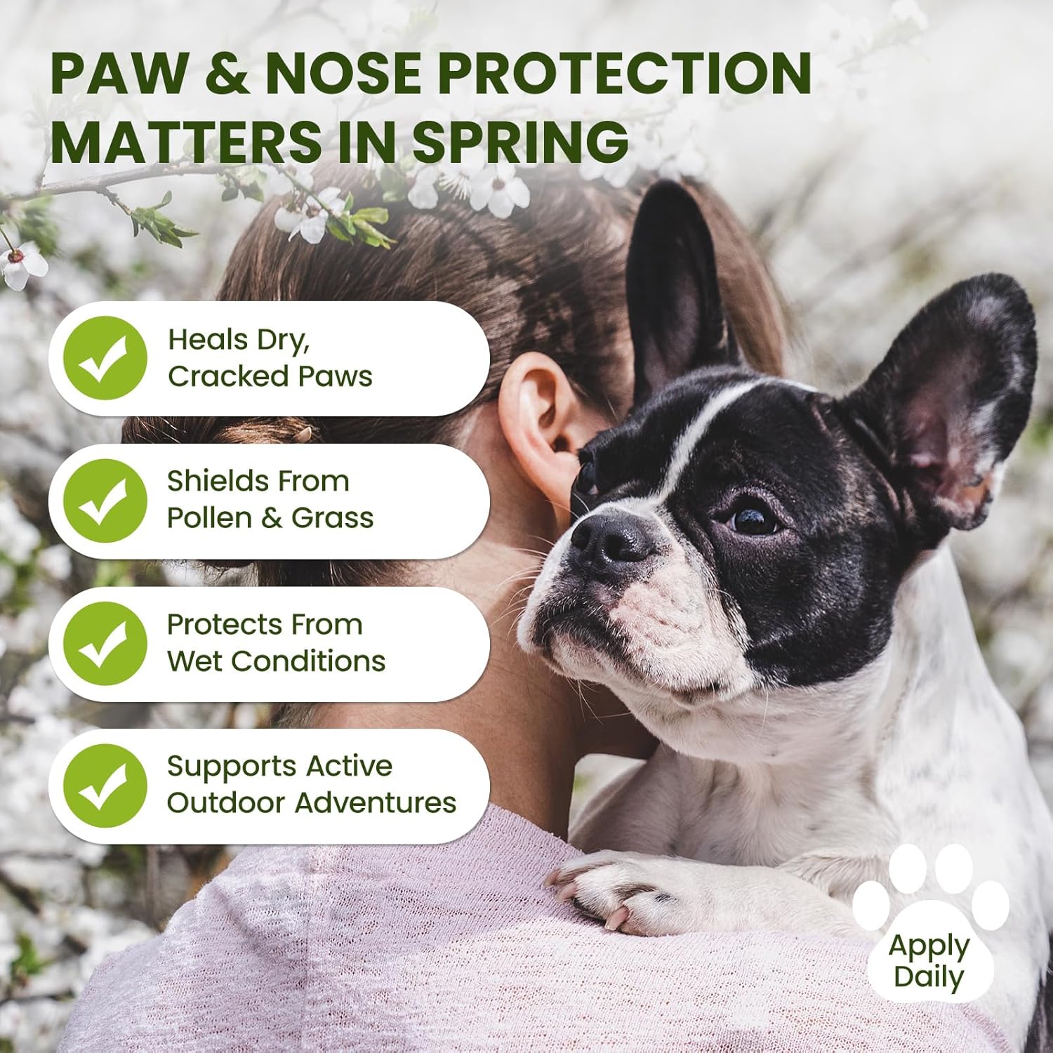 Lick-Safe Dog Paw & Nose Balm with Coconut Oil | All-Natural Moisturiz