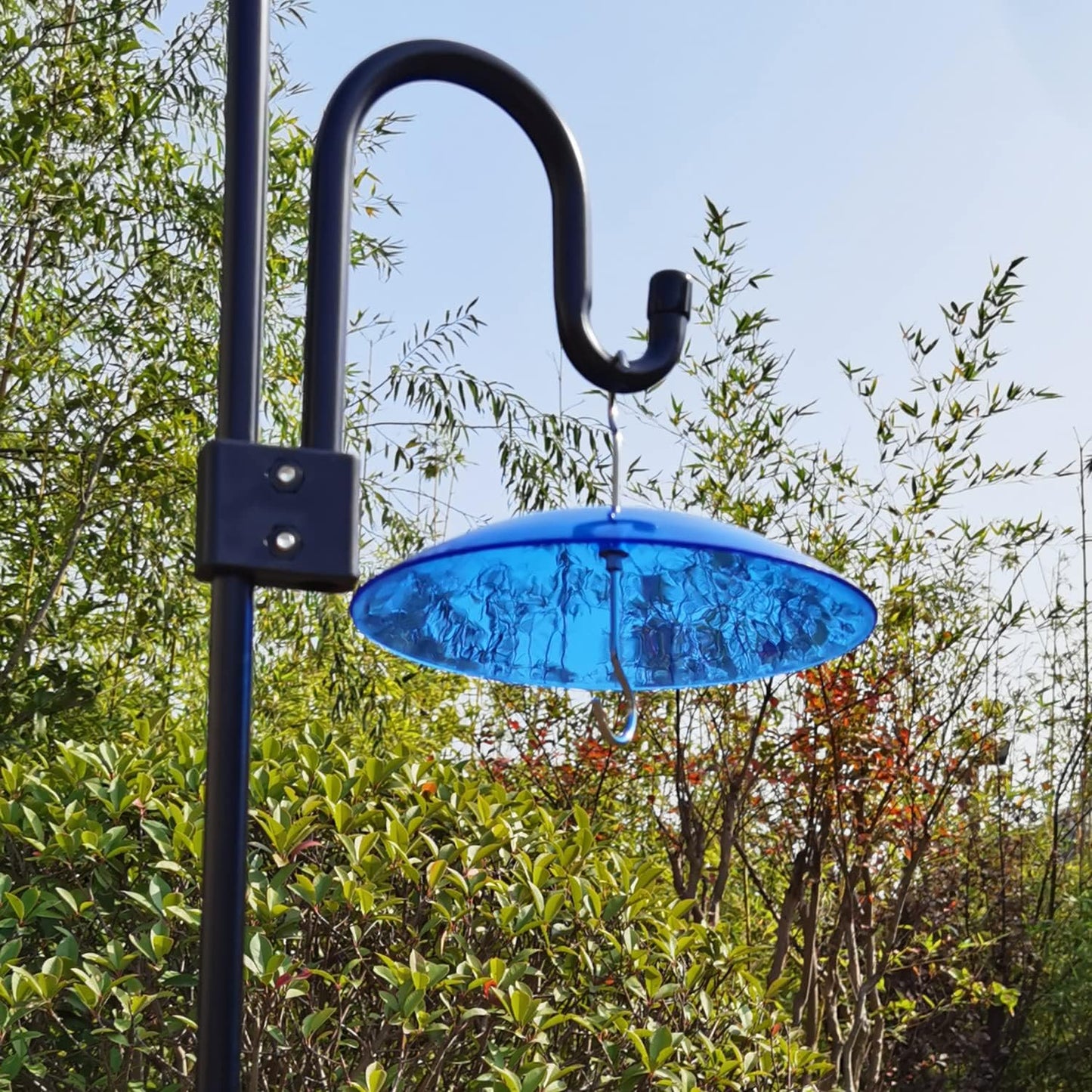 8" Mini Rain Cover for Bird Feeder/House - Blue Small Protective Dome Guard Against Rain/Snow/Sun - Dia. 20CM