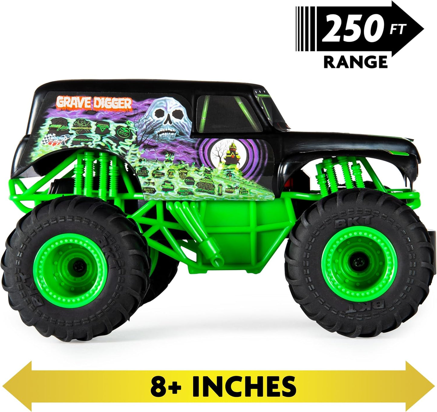 Monster Jam, Official Grave Digger Remote Control Monster Truck, 1:24 