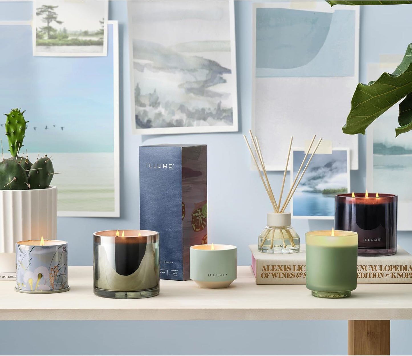 Illume Beautifully Done Essentials Hinoki Sage Boxed Glass Scented Soy