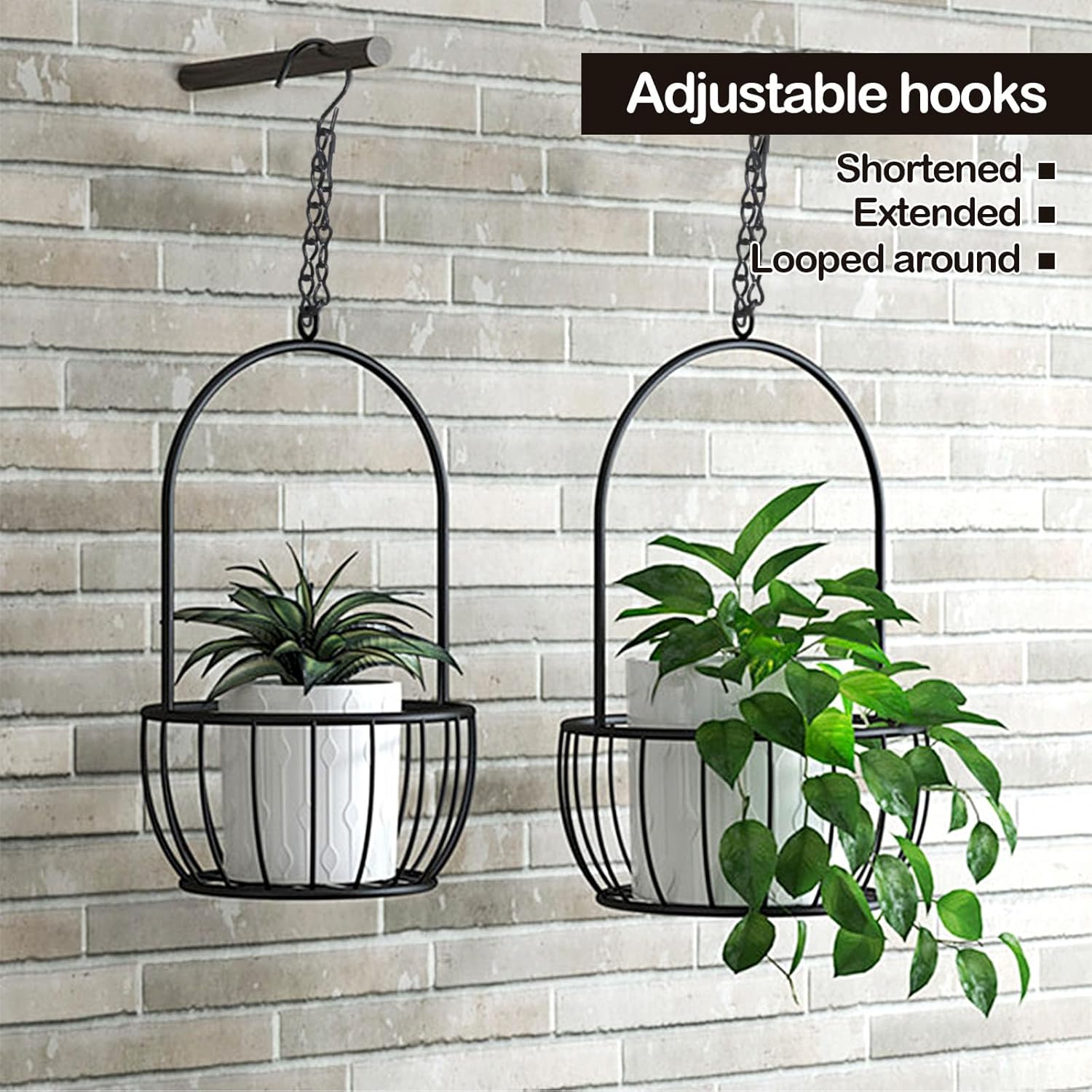 BlingKingdom 2pcs 9.5 Inch Black Hanging Chains for Bird Feeders, Plan