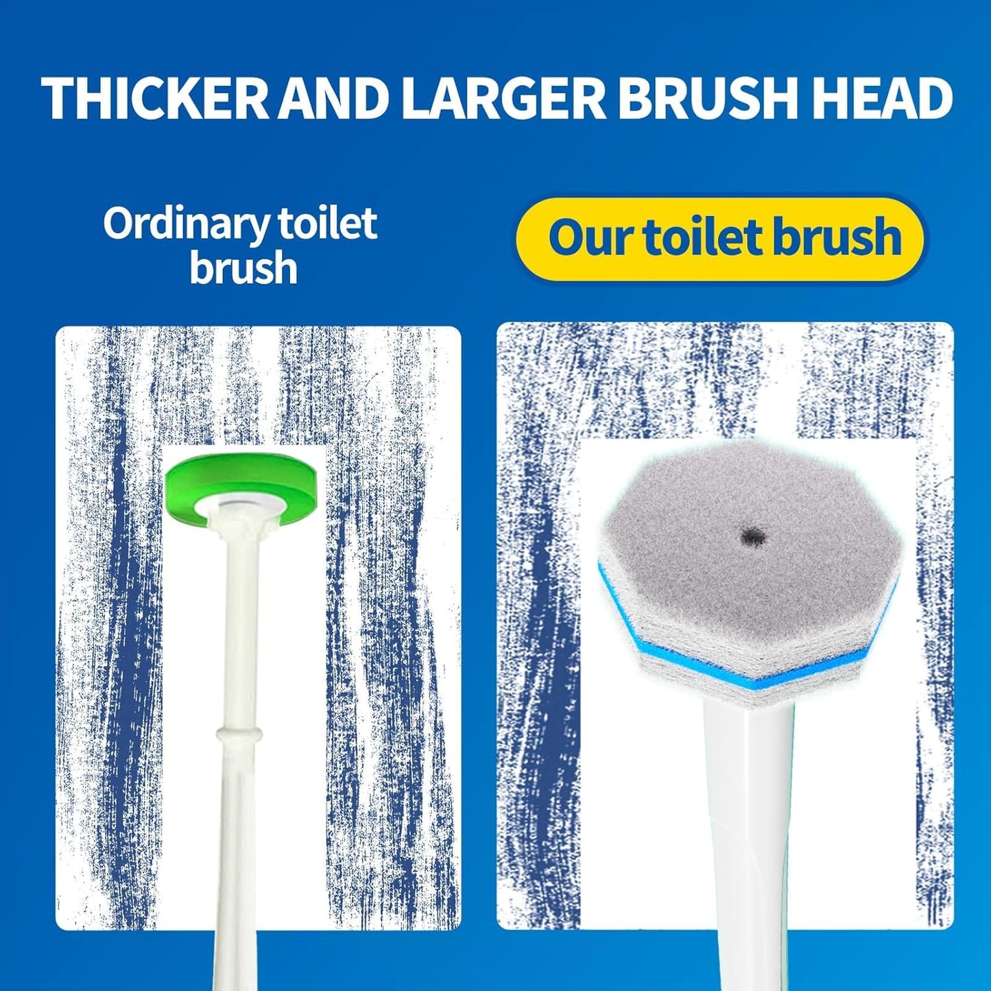 Disposable Toilet Brush Cleaning System with 50pcs Refills Pads Replac