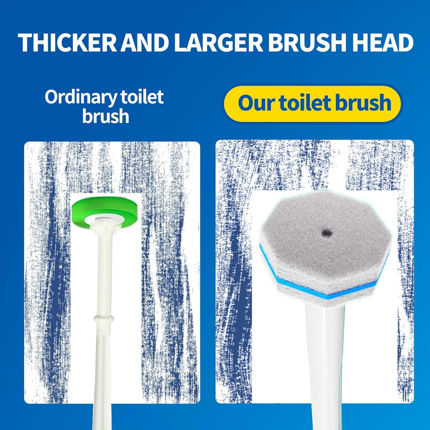 Disposable Toilet Brush Cleaning System with 50pcs Refills Pads Replac