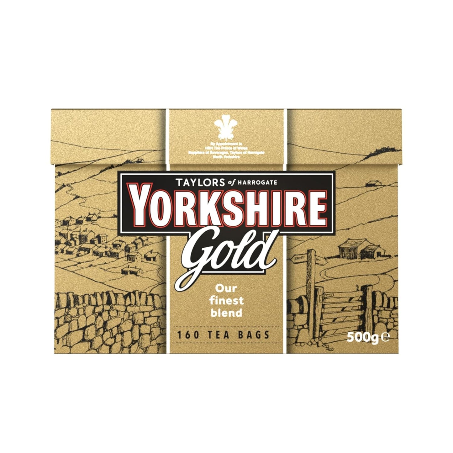 Yorkshire Tea, Gold, Pillow Tea Bags, 160 Count (Pack of 1), Premium B