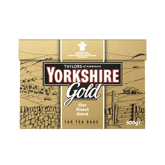 Yorkshire Tea, Gold, Pillow Tea Bags, 160 Count (Pack of 1), Premium B