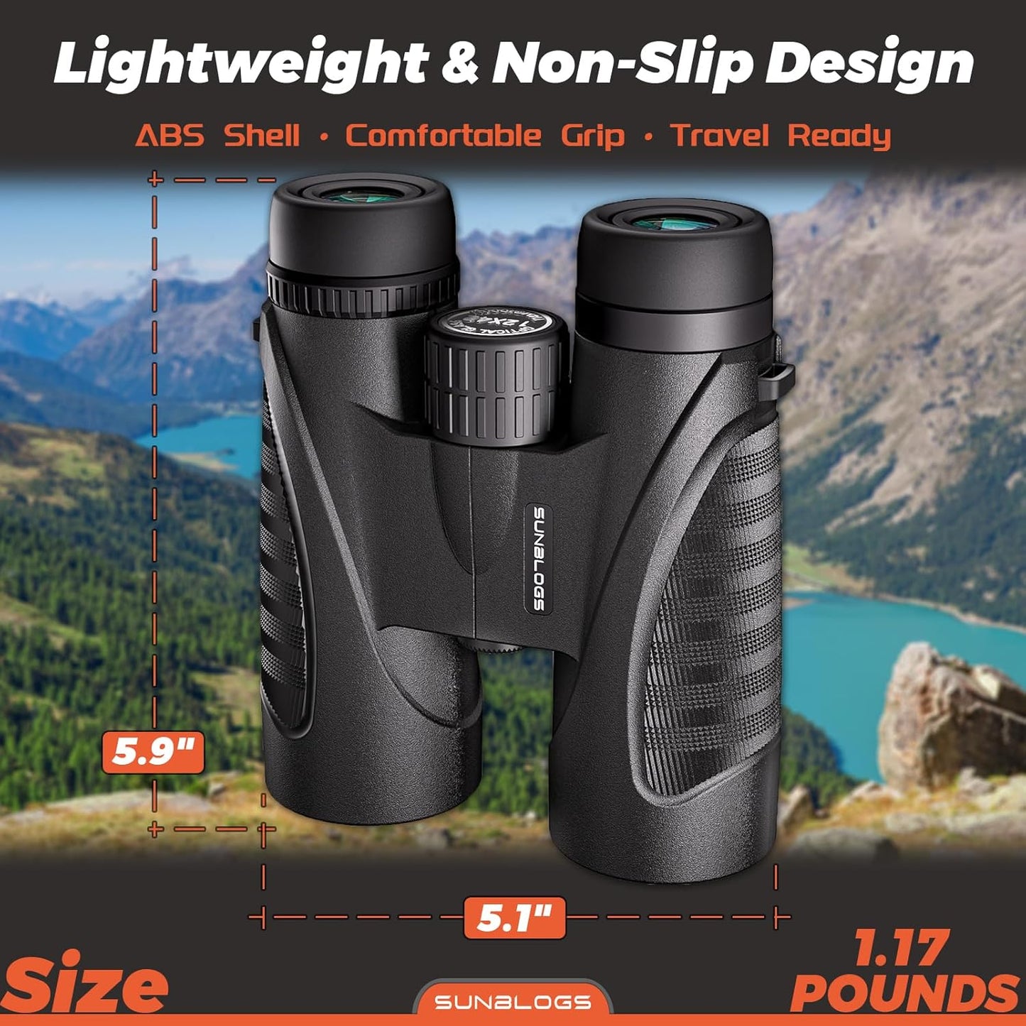 12x42 HD Binoculars for Adults,Super Bright BAK4 Prism High Powered Wa
