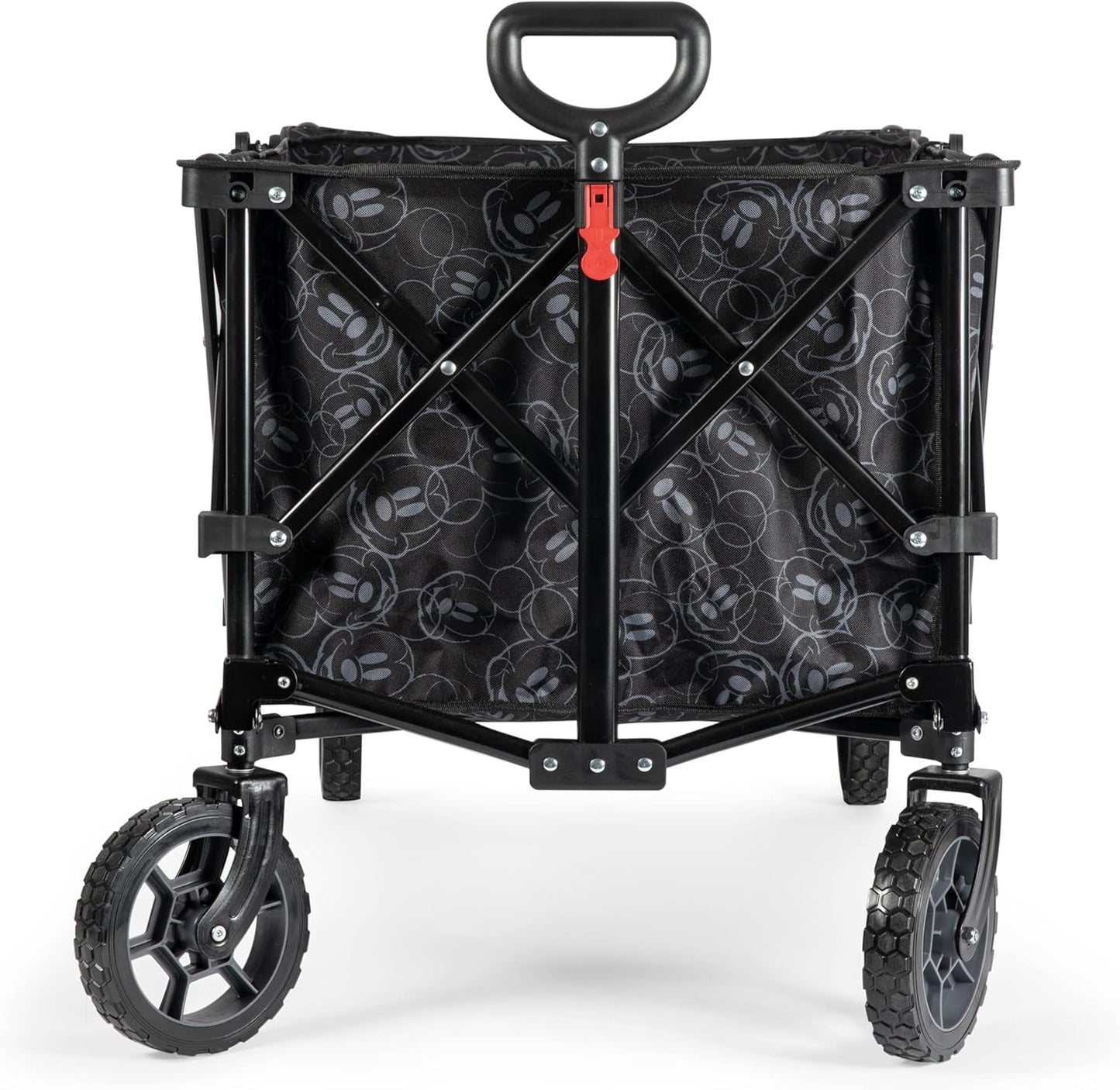 Picnic TIME Disney Mickey Mouse Adventure Wagon XL, Folding Utility Wagon with All Terrain Wheels and Steel Frame for Beach Camping Sports and Shopping, (Black)