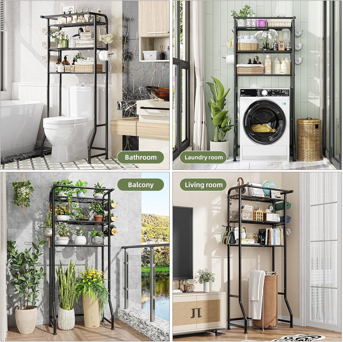 Simple Trending Over The Toilet Storage Cabinet, Metal Bathroom Shelf 