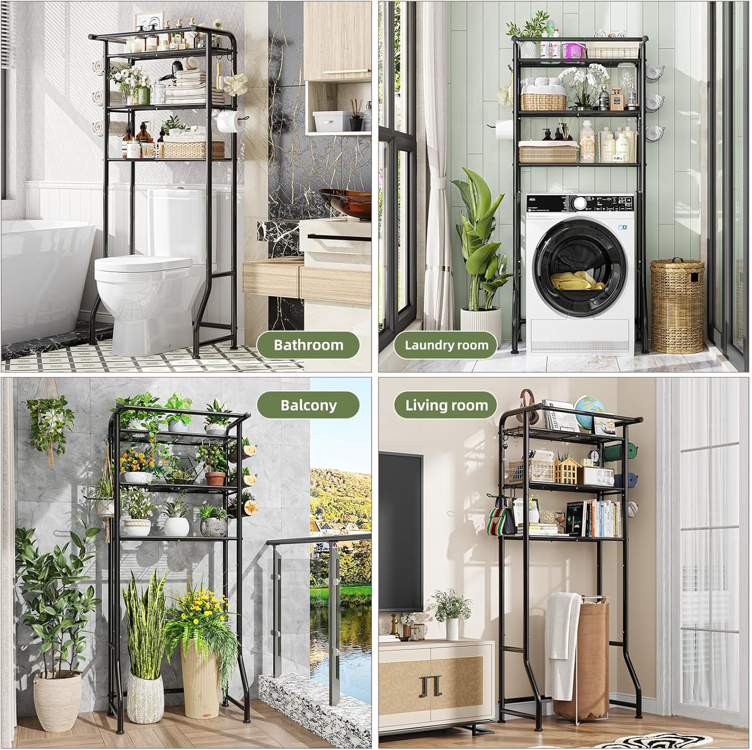 Simple Trending Over The Toilet Storage Cabinet, Metal Bathroom Shelf 