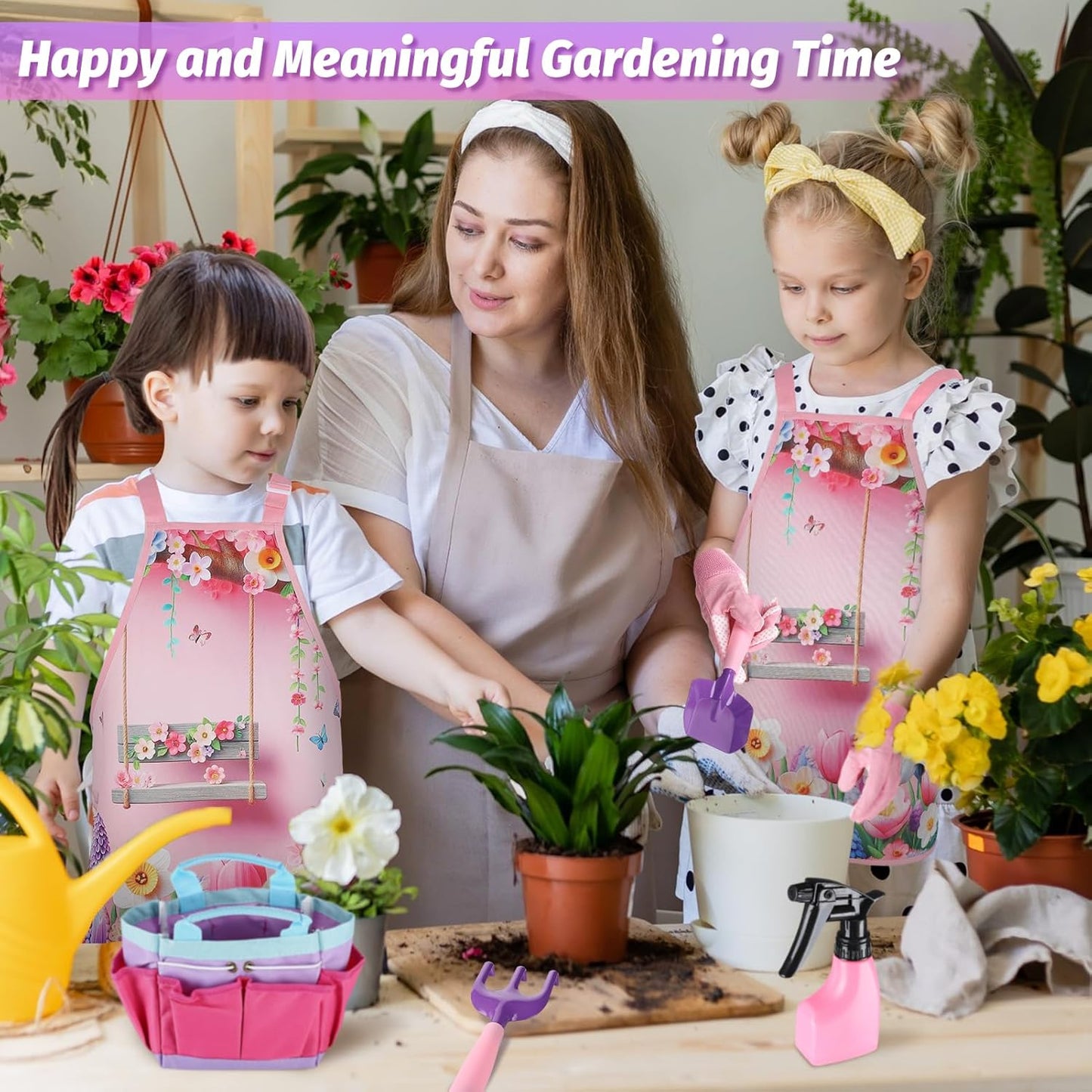 Kids Gardening Tool Set - Garden Tools for Kids with Shovel Trowel Rak