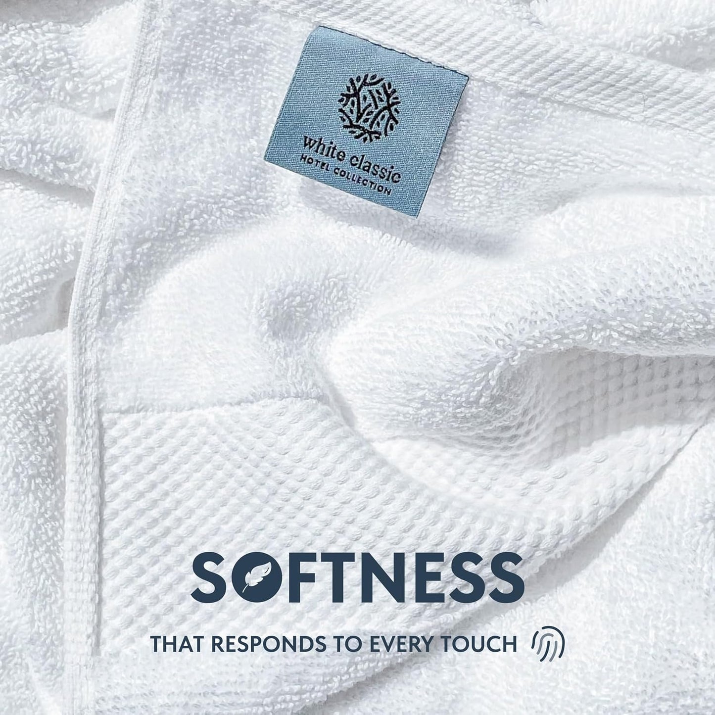 Luxury White Hand Towels - Soft 100% Turkish Cotton | Highly Absorbent