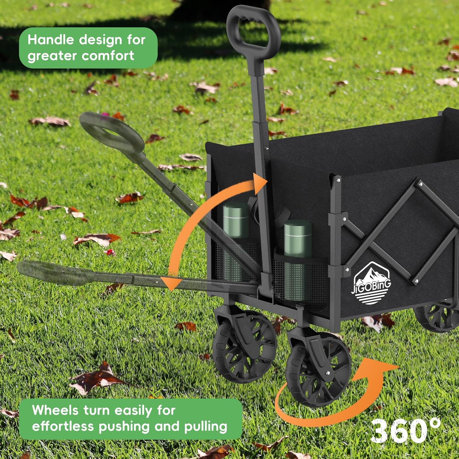 Collapsible Wagon, Portable Folding Wagons Carts with Wheels Foldable,