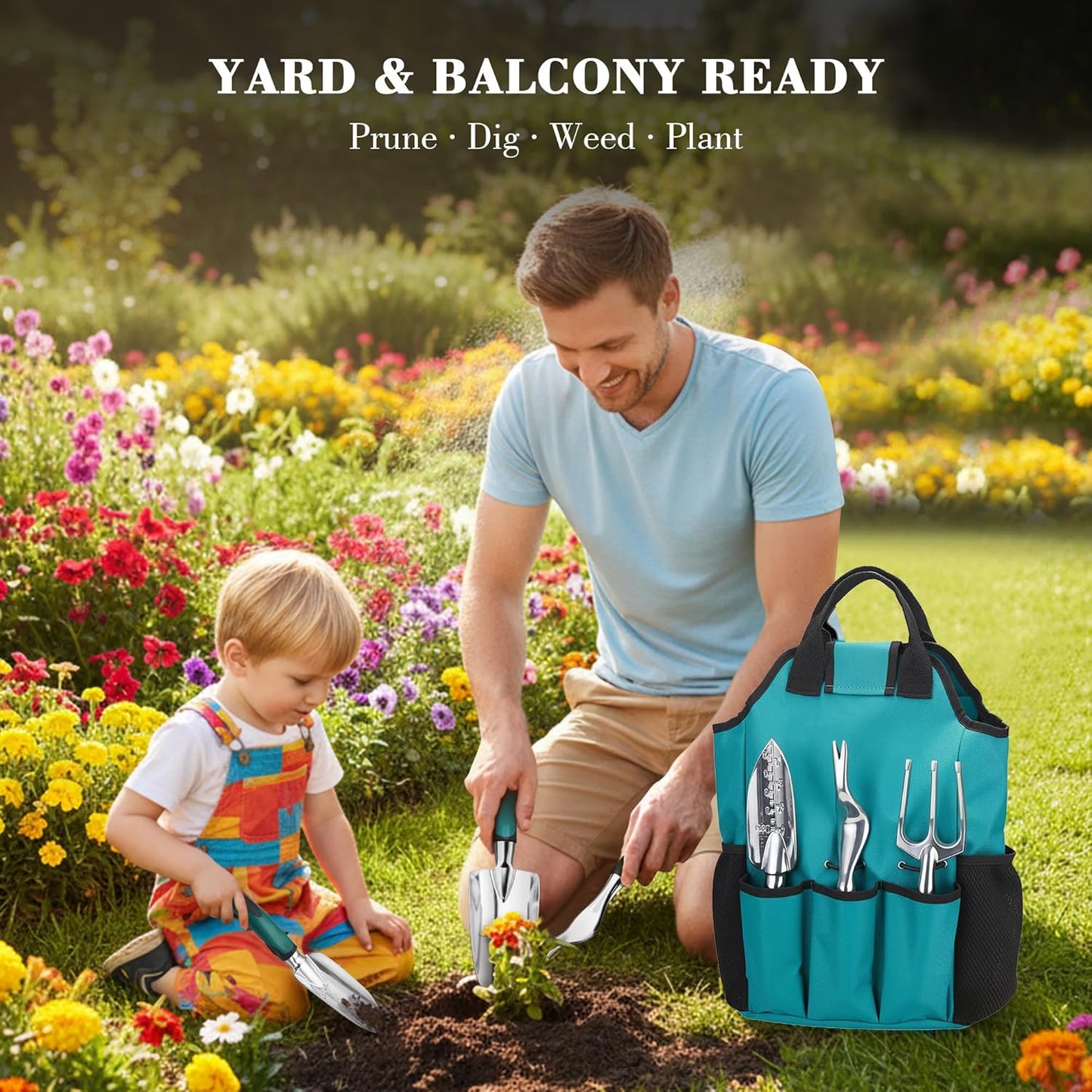 Garden Tool Set, Gardening Gifts for Women, Men, Mom, Dad, 11-Piece He