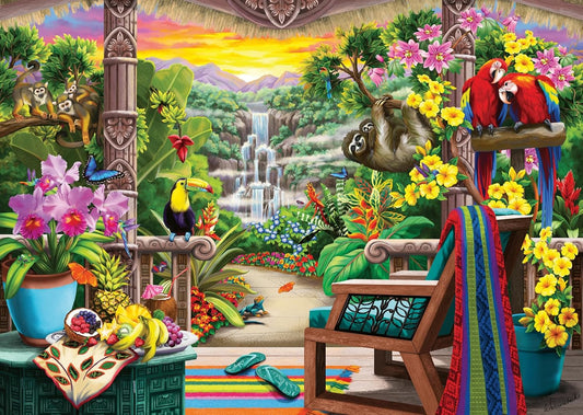 Wonder Forge Tropical Retreat 1000 Piece Jigsaw Puzzle for Adults | Un