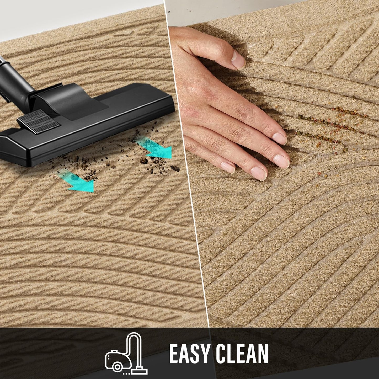 Sturdy Front Door Mat, Absorbent Muddy Dirt Resist Welcome Door Mats O