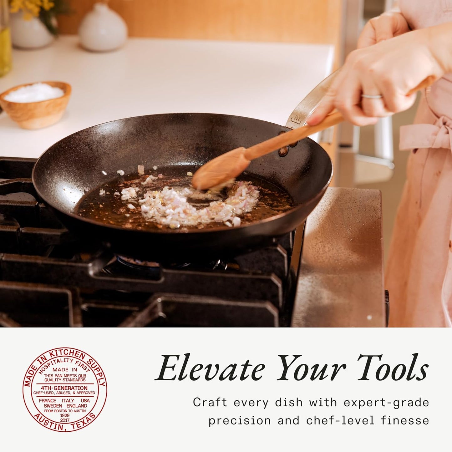 Made In Cookware | Seasoned 12" Blue Carbon Steel Frying Pan - (Like C