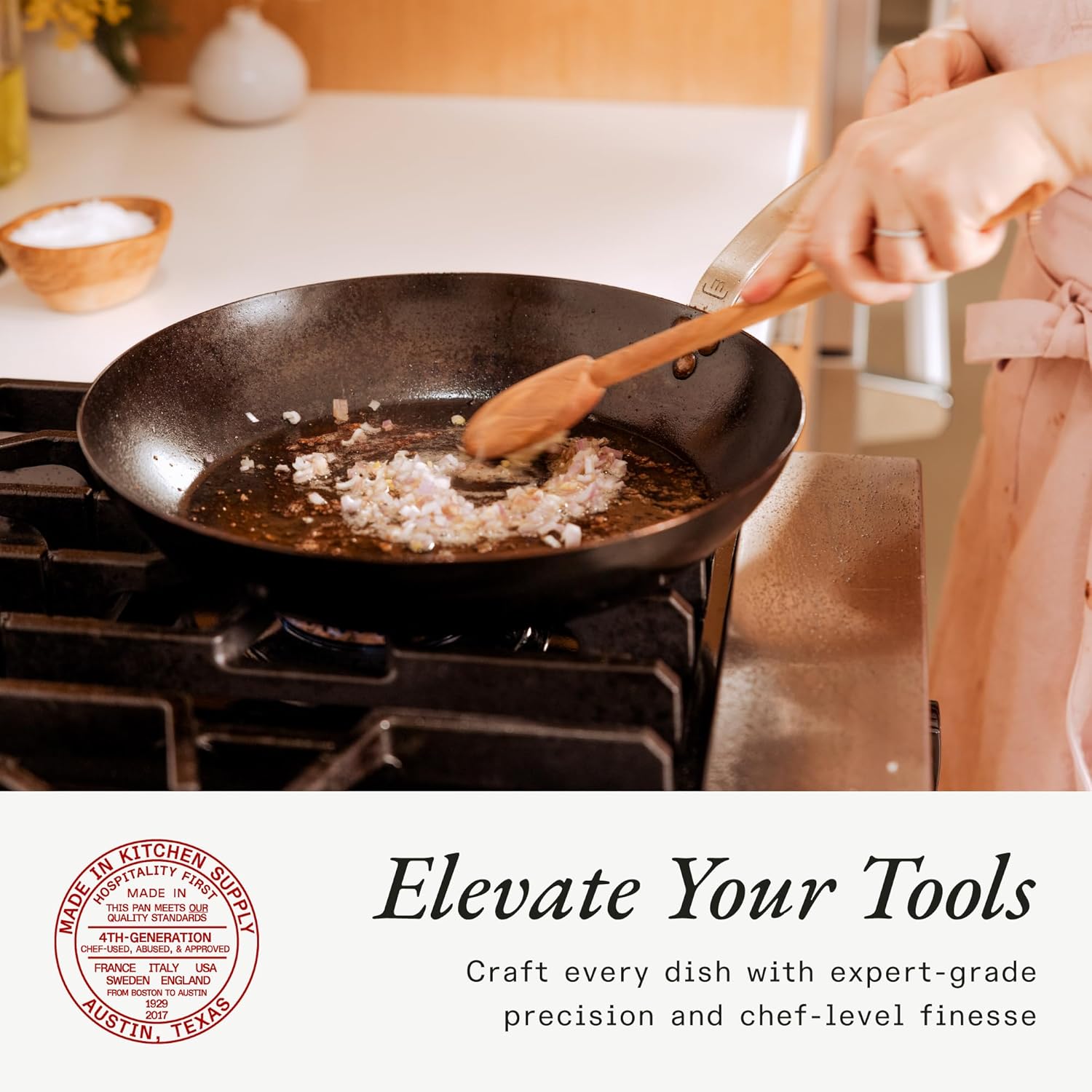 Made In Cookware | Seasoned 12" Blue Carbon Steel Frying Pan - (Like C