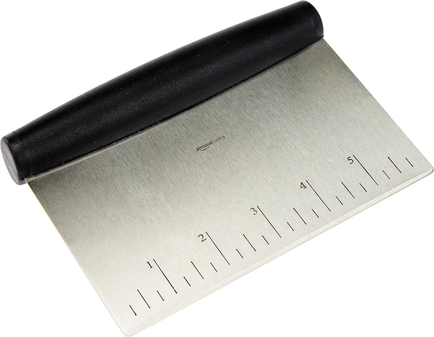 Amazon Basics Multi-Purpose Bench Scraper, Stainless Steel Dough Cutte