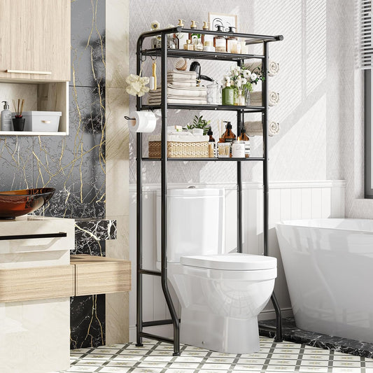 Simple Trending Over The Toilet Storage Cabinet, Metal Bathroom Shelf 