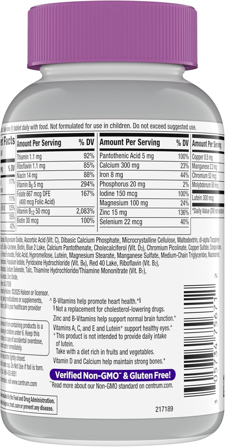 Centrum Silver Women's Multivitamin for Women 50 Plus, Multivitamin/Mu