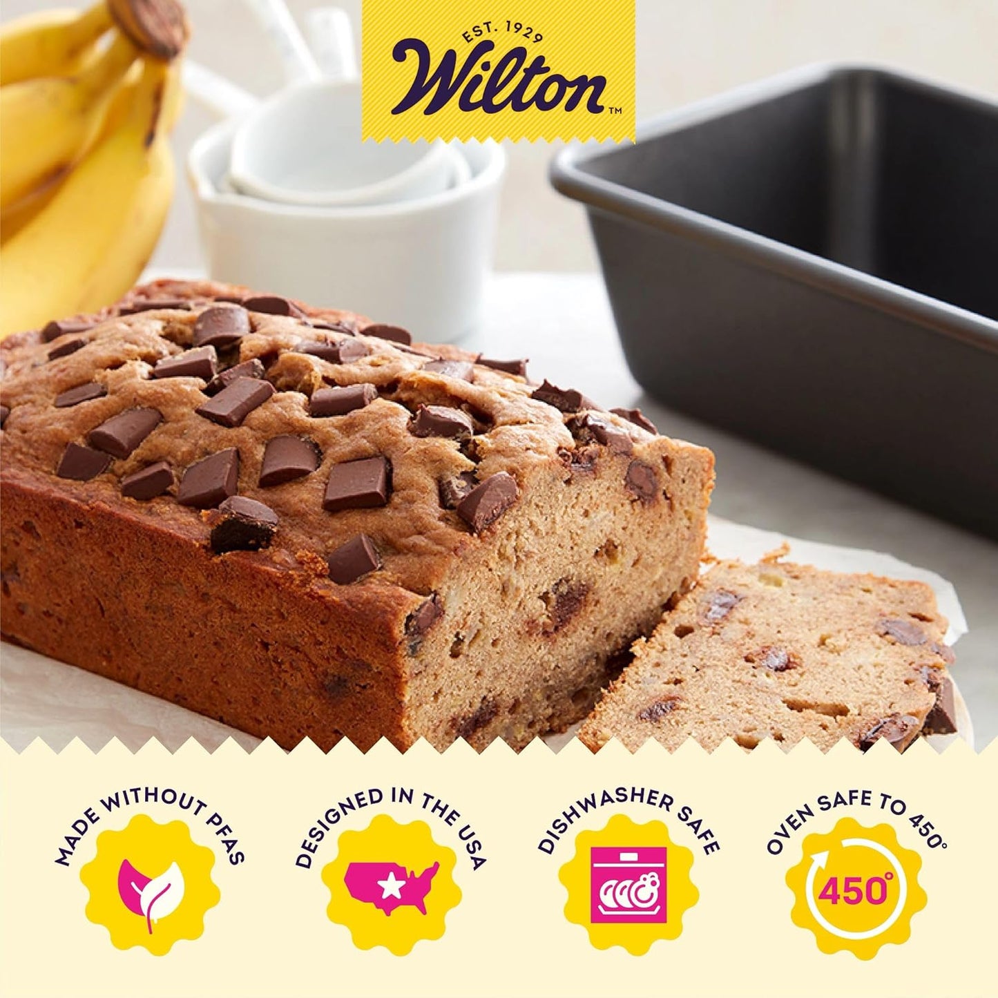 Wilton Platinum Non-Stick 9 x 5 in Loaf Pan, Stainless Steel Bakeware,