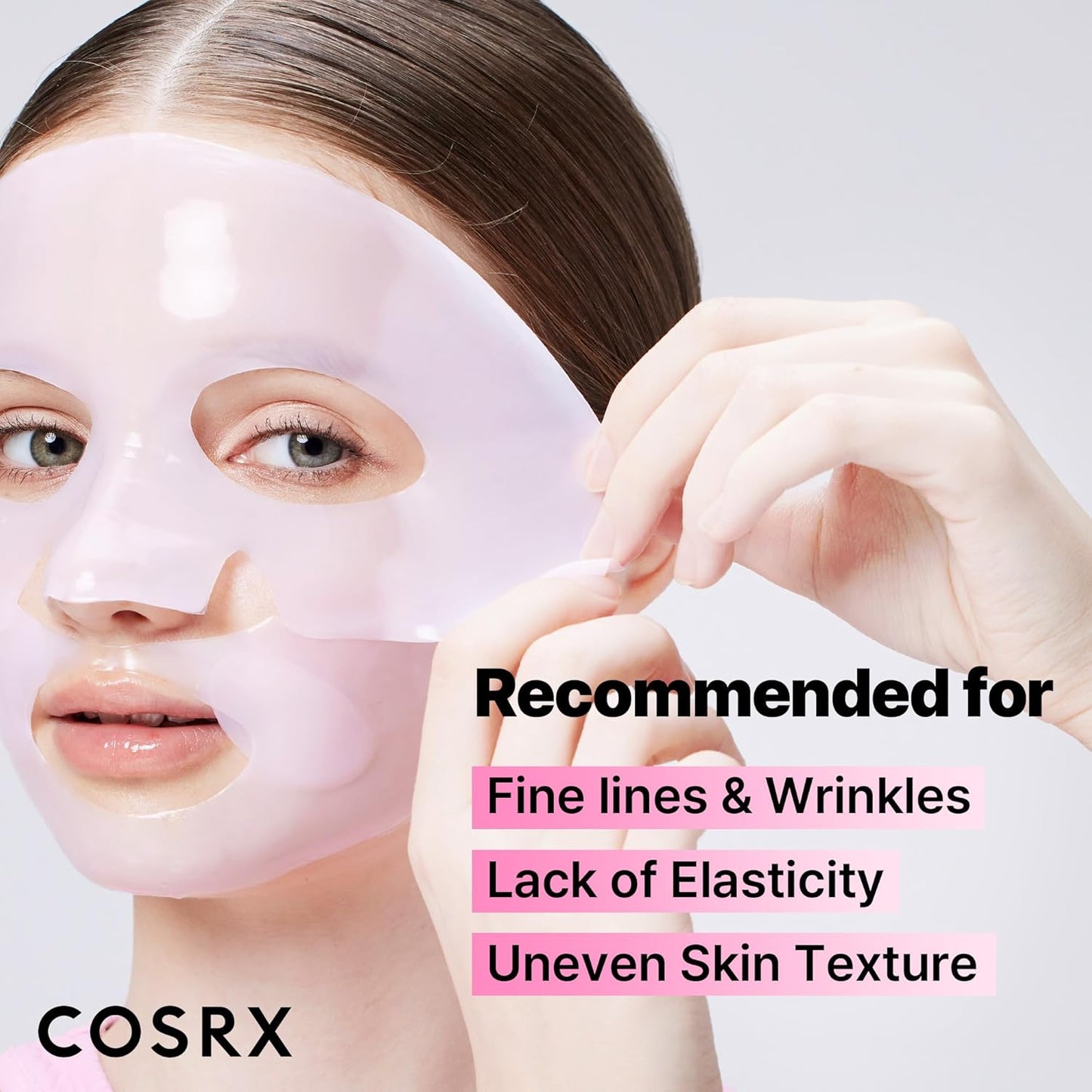 COSRX Pink Peptides Collagen Lifting Glow Hydrogel Face Masks Skincare