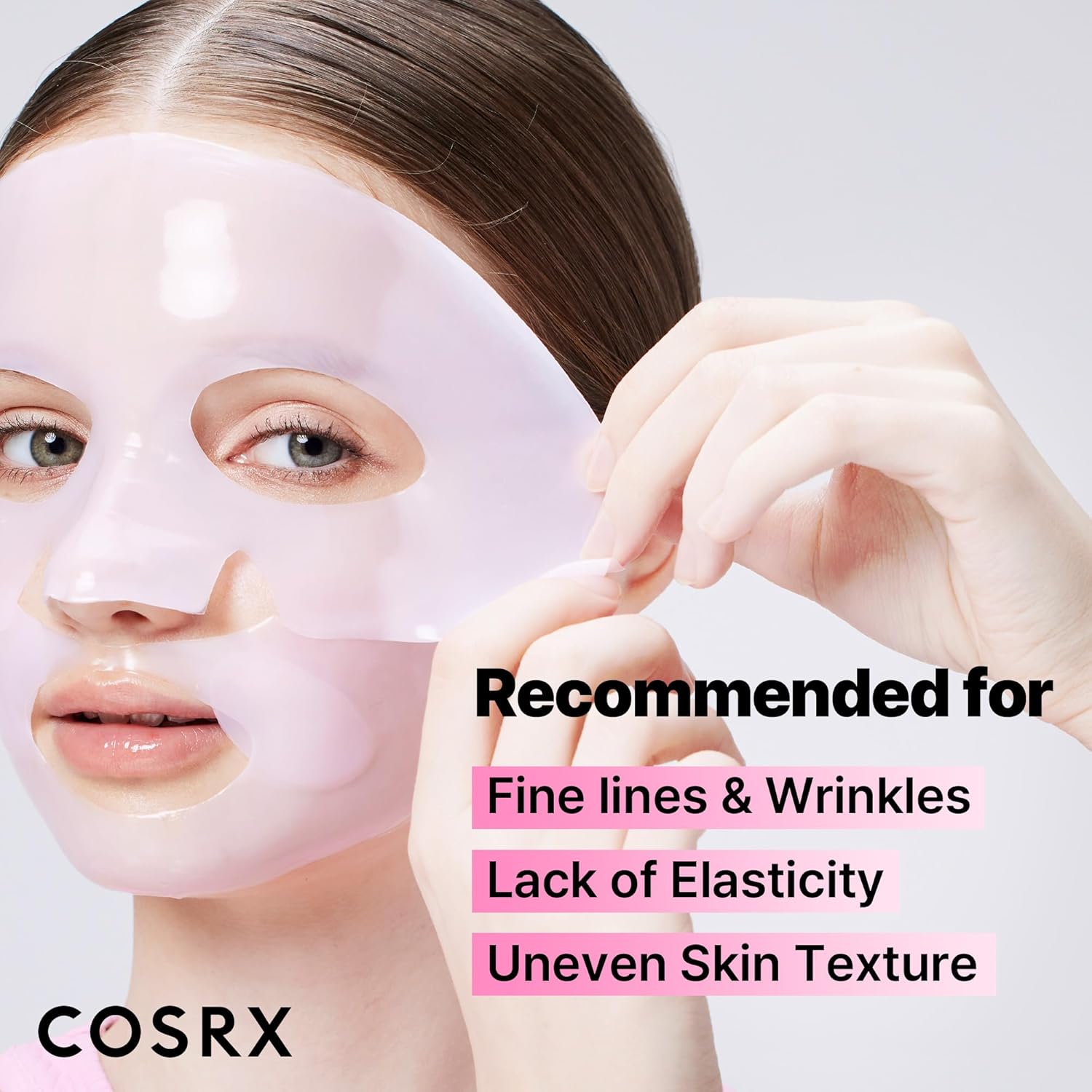 COSRX Pink Peptides Collagen Lifting Glow Hydrogel Face Masks Skincare