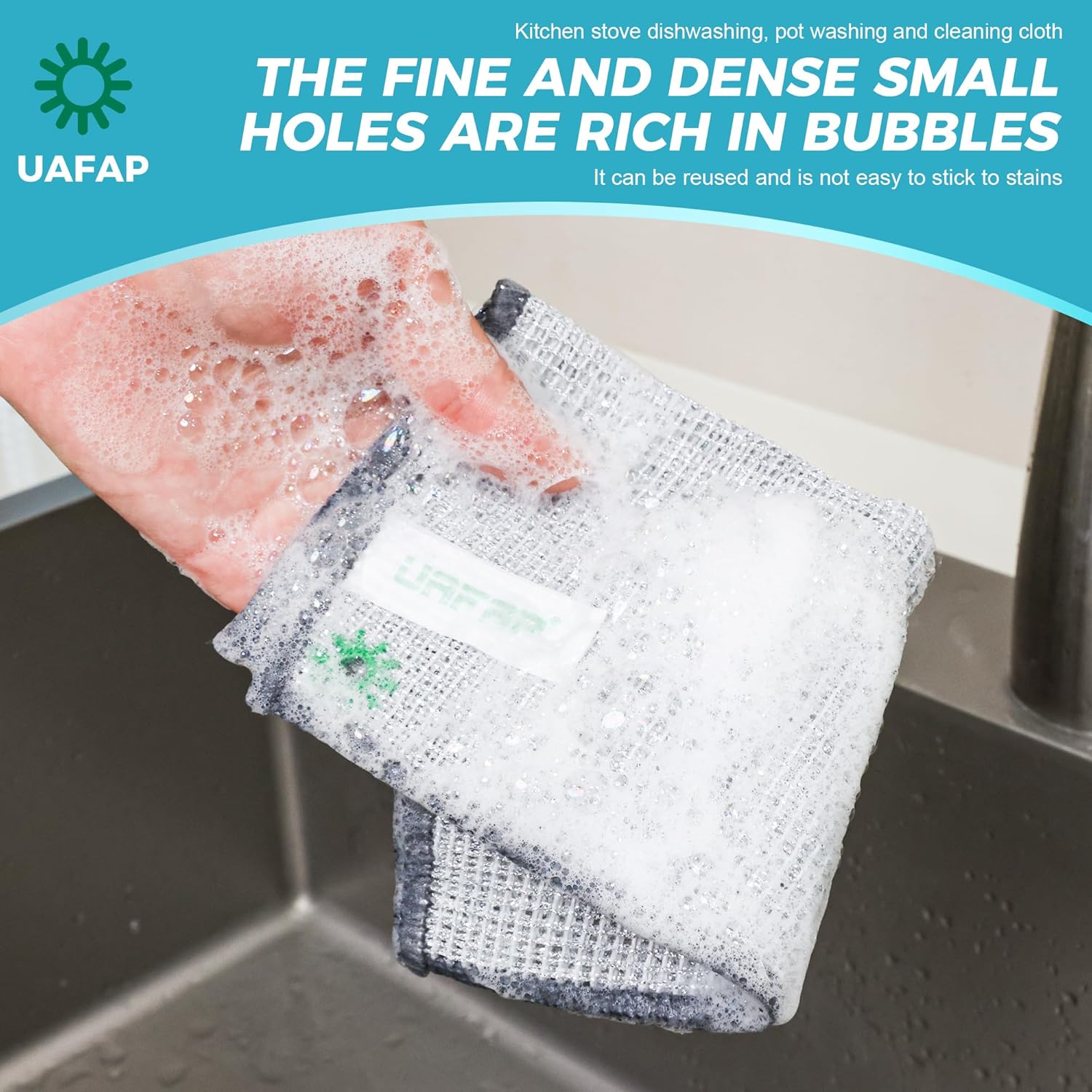12 PCS Non Scratch Wire Dishcloth, Cleans Fast Without Scratching, Sta