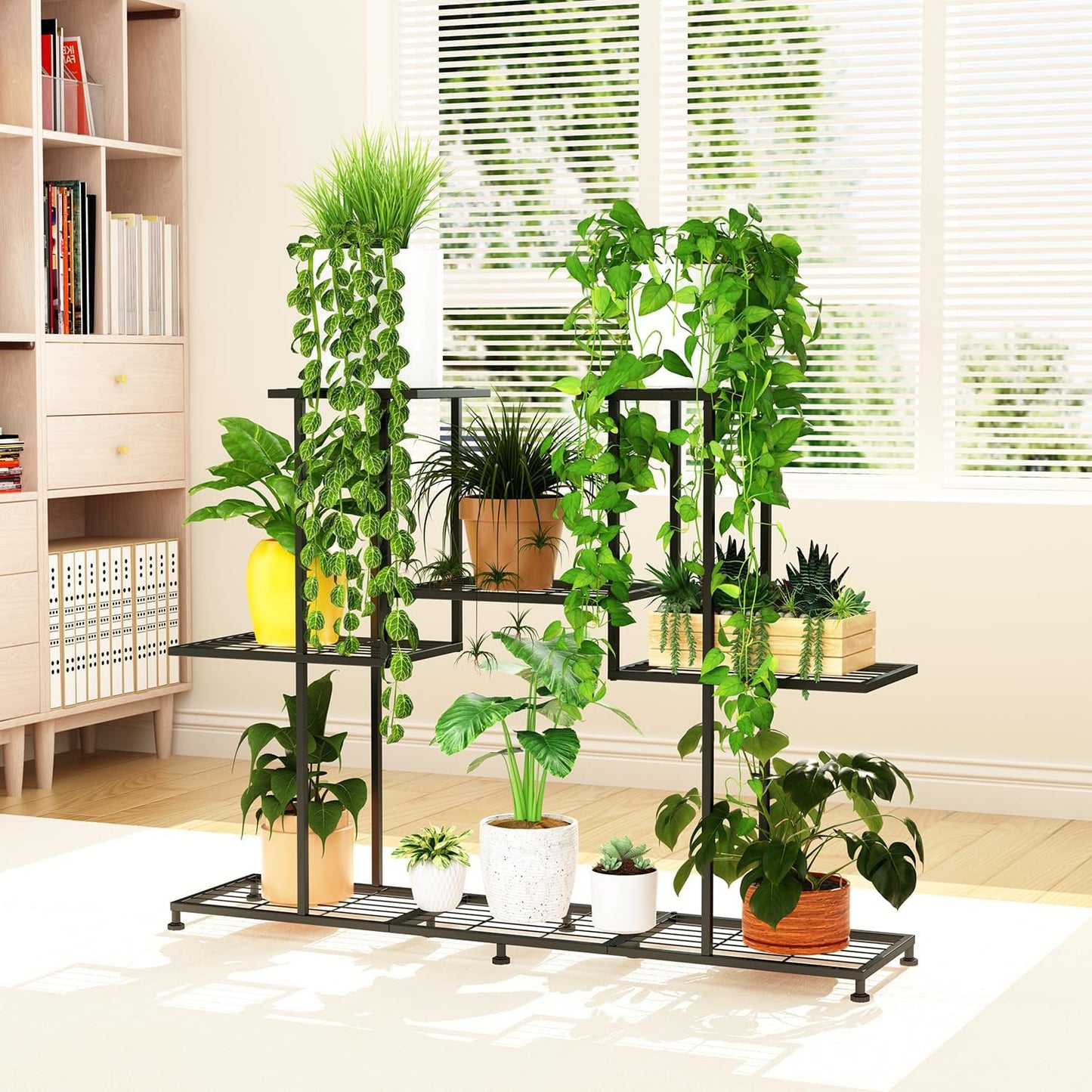 Twhep Metal Plant Stand, 5 Tiers Multifunctional Plant Stands for Indo