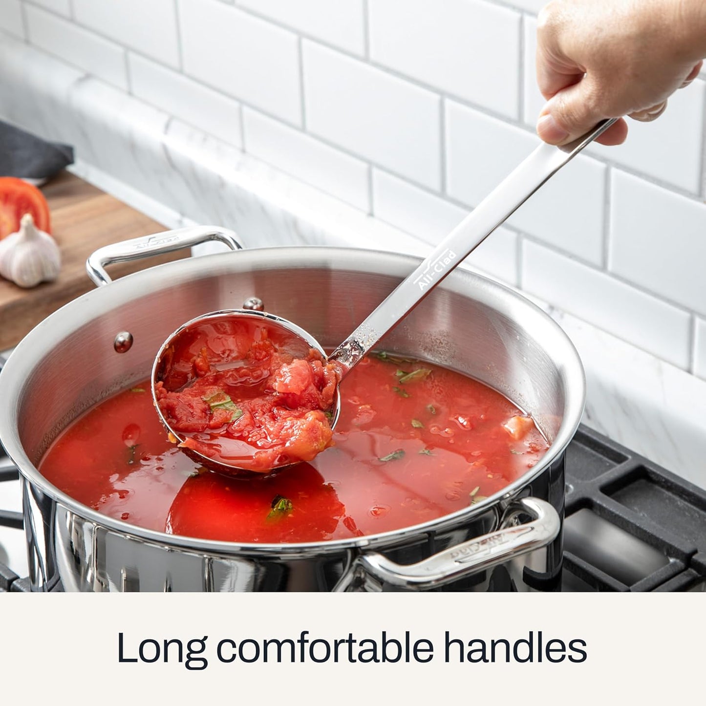 All-Clad 5-Piece Stainless Steel Kitchen Utensil Set – Includes Ladle,