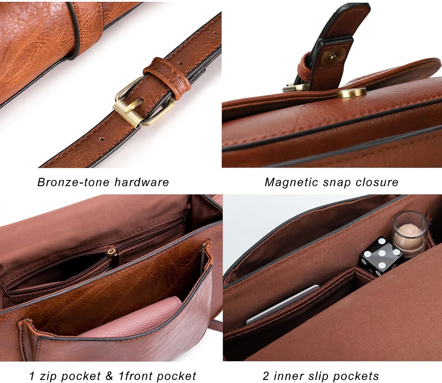 AFKOMST Crossbody Bags for Women,Small Saddle Purse and Boho Cross Bod