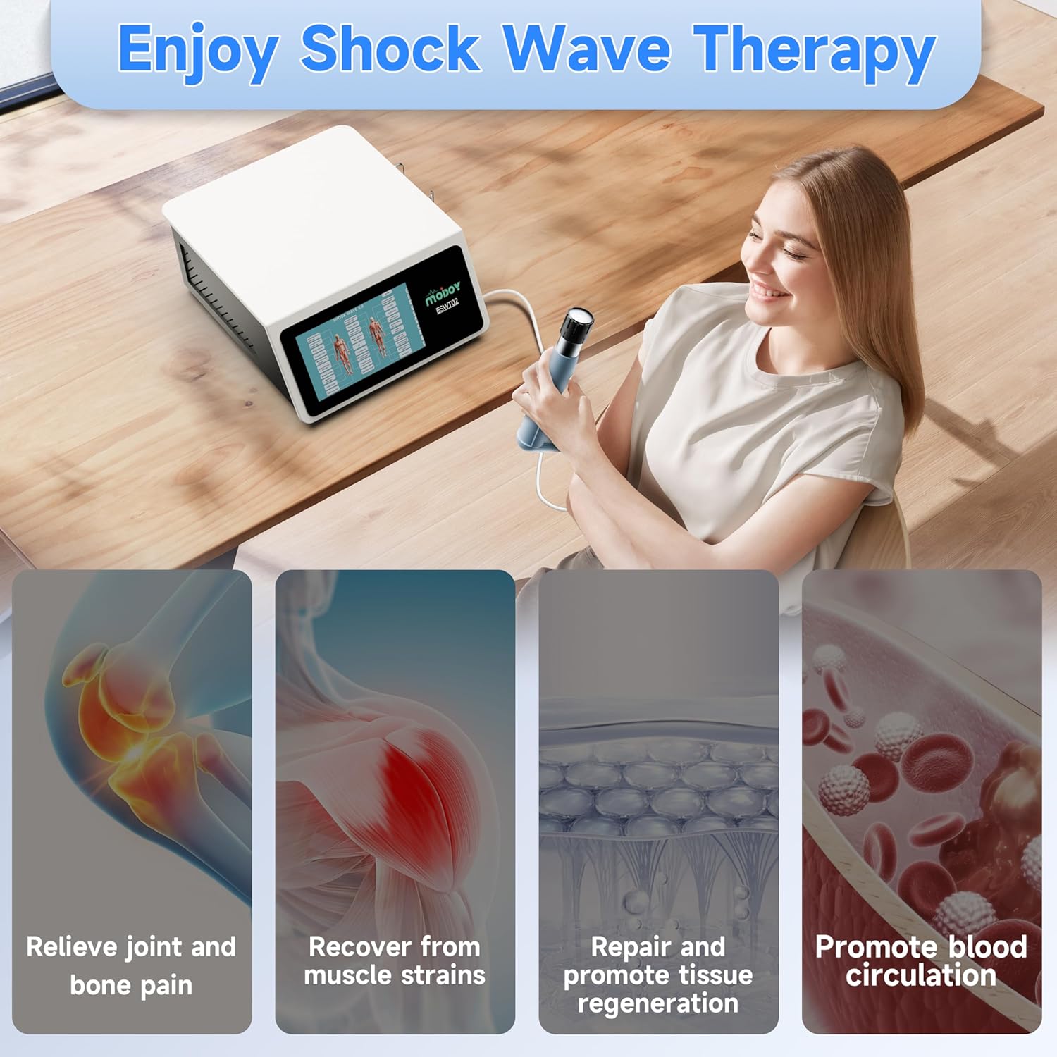2026 MODOY Shockwave Therapy Machine for Joint/Muscle Pain Relief, FSA