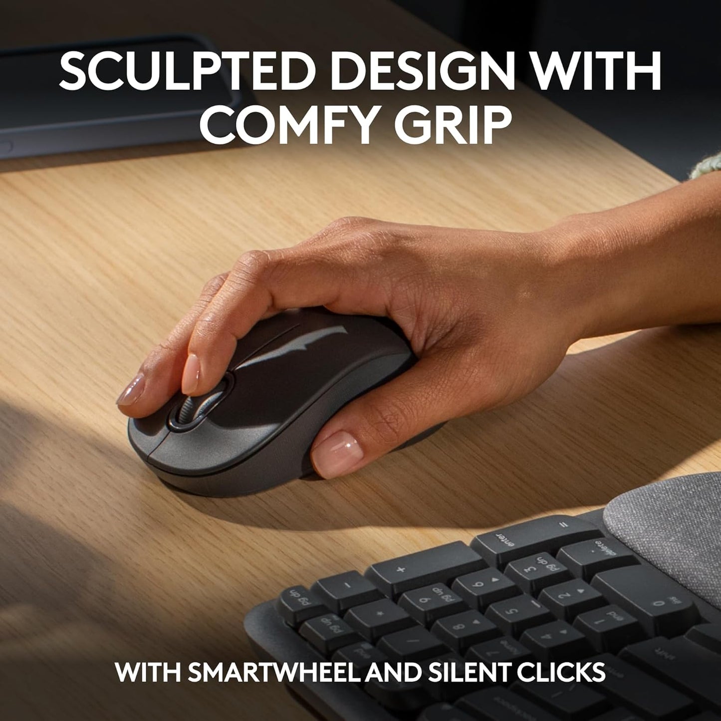 Logitech Wave Keys MK670 Combo, Wireless Ergonomic Keyboard with Signa
