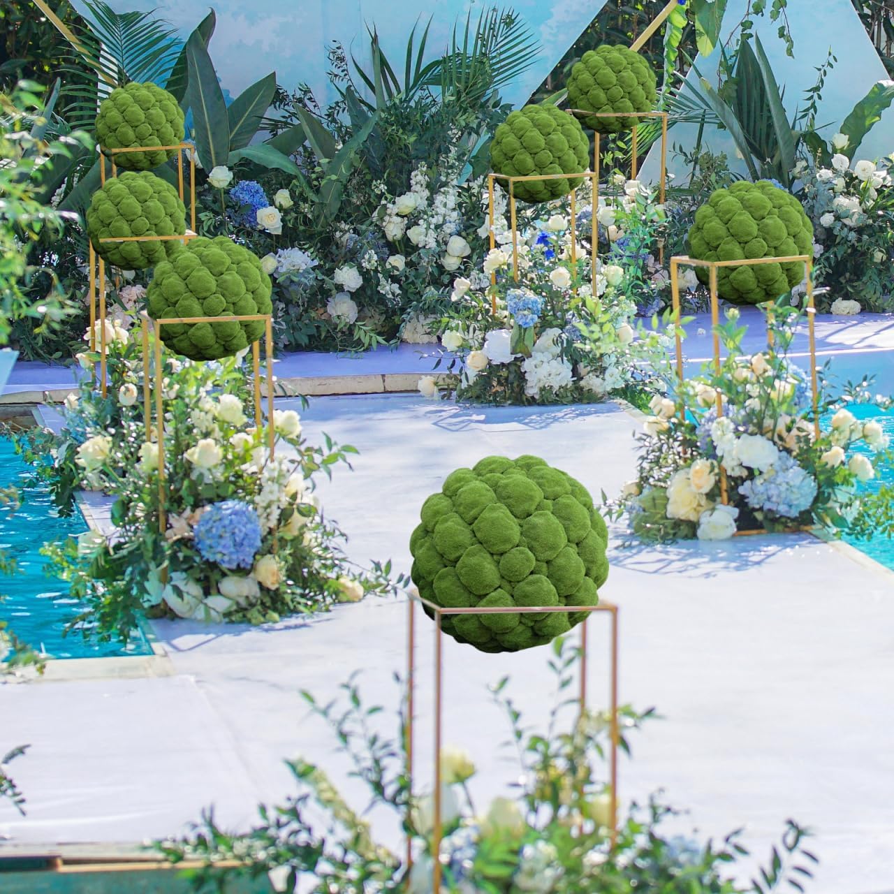 Housoutil 20cm Topiary Ball Frame, 6pcs Plastic Plant Support Cage, Sphere Flower Arrangement Holder for Garden Wedding Outdoor Decor Artificial Greenery Wreath Form Rack DIY Floral Stand