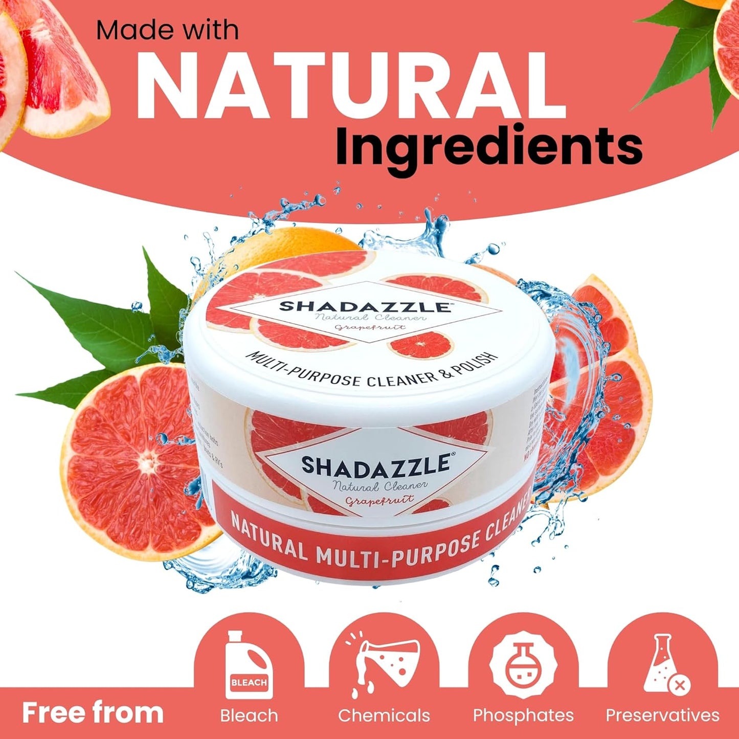 Shadazzle Natural All Purpose Cleaner and Polish – Eco friendly Multi-