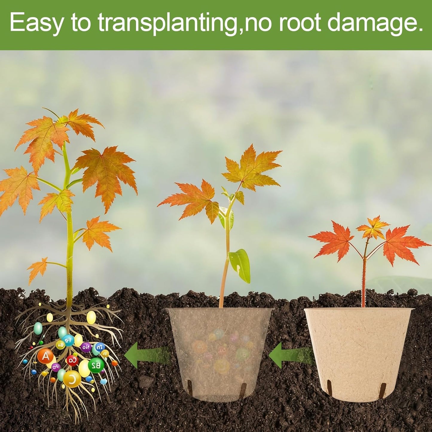 60-Pack 4” Biodegradable Peat Pots with 60 Plant Labels - Eco-Friendly